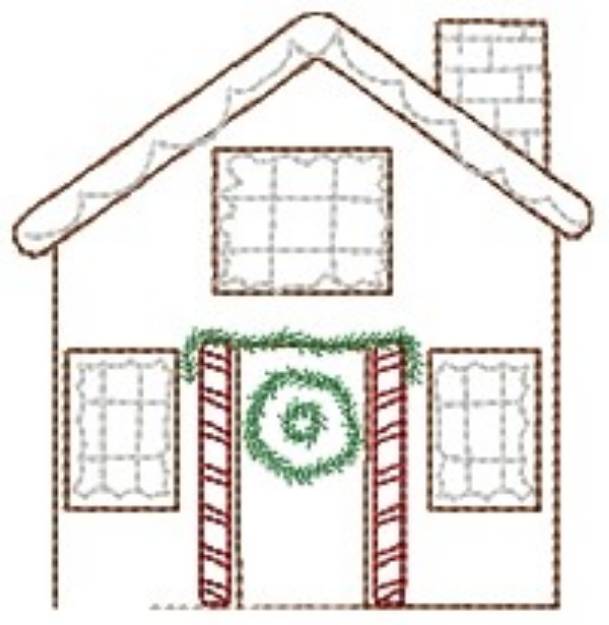 Picture of Xmas House Machine Embroidery Design