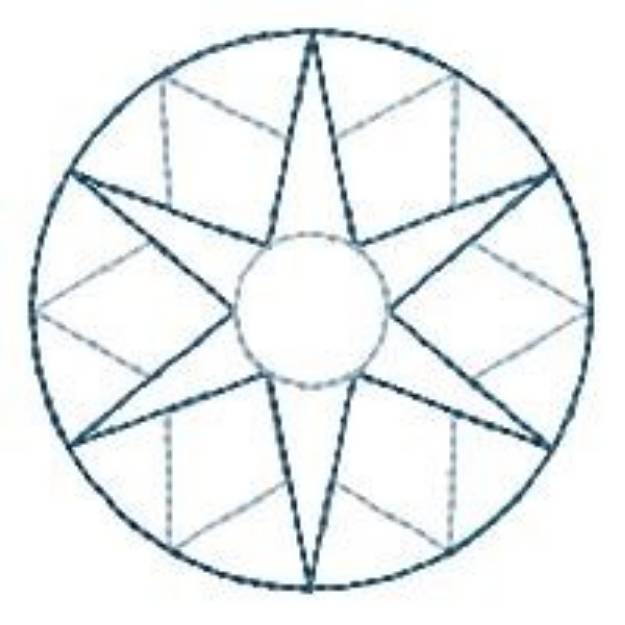 Picture of Quilt Star Circle Machine Embroidery Design