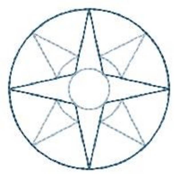 Picture of Star Circle Machine Embroidery Design