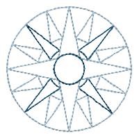 Star In Circle Machine Embroidery Design