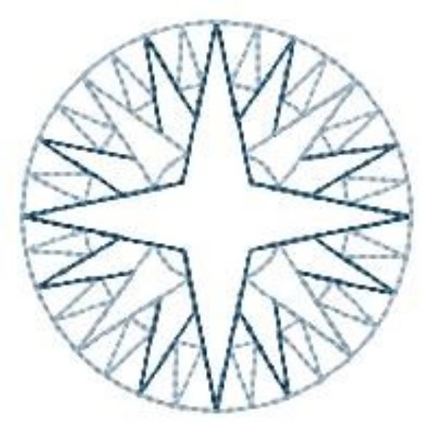 Picture of Bluework Star Machine Embroidery Design