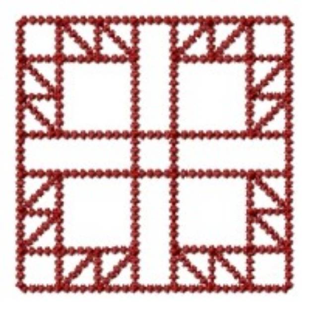 Picture of Cross Block Machine Embroidery Design
