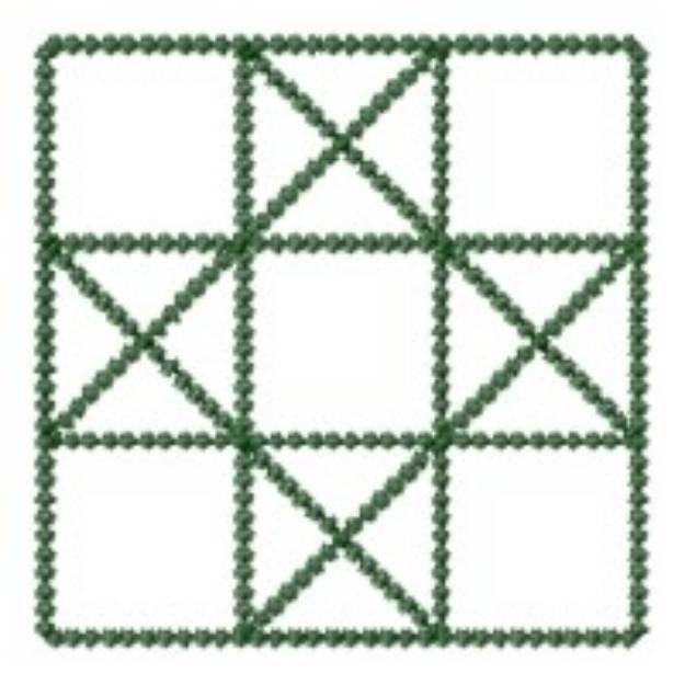 Picture of Quilt Square Outline Machine Embroidery Design