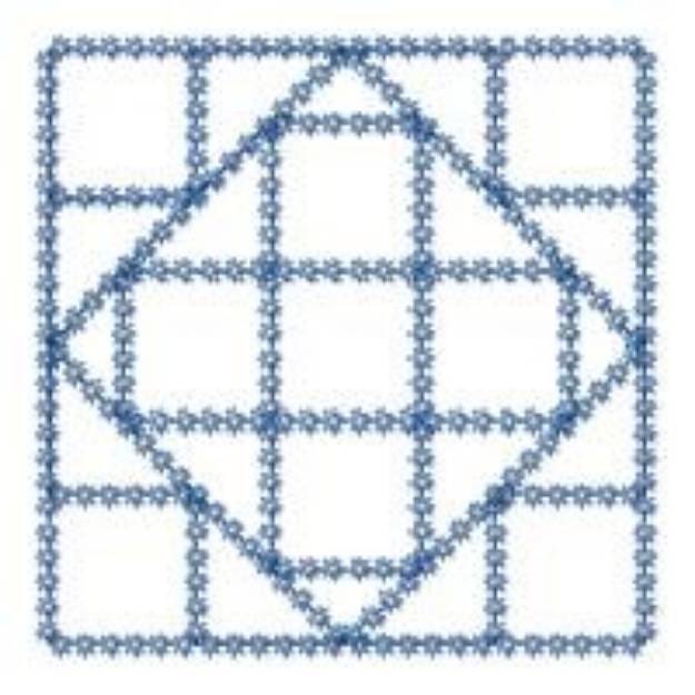 Picture of Cross In Diamond Machine Embroidery Design