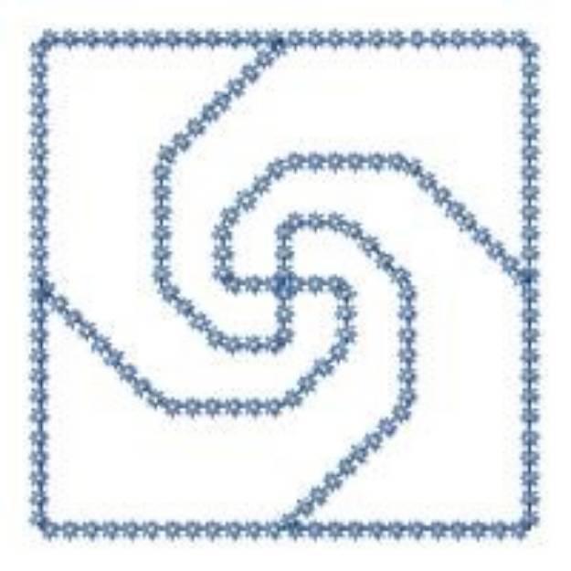 Picture of Spiral Outline Block Machine Embroidery Design