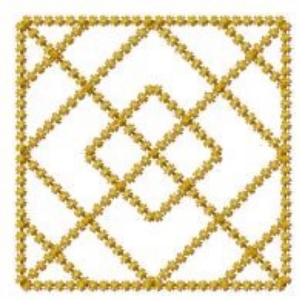 Picture of Diamonds In Square Machine Embroidery Design
