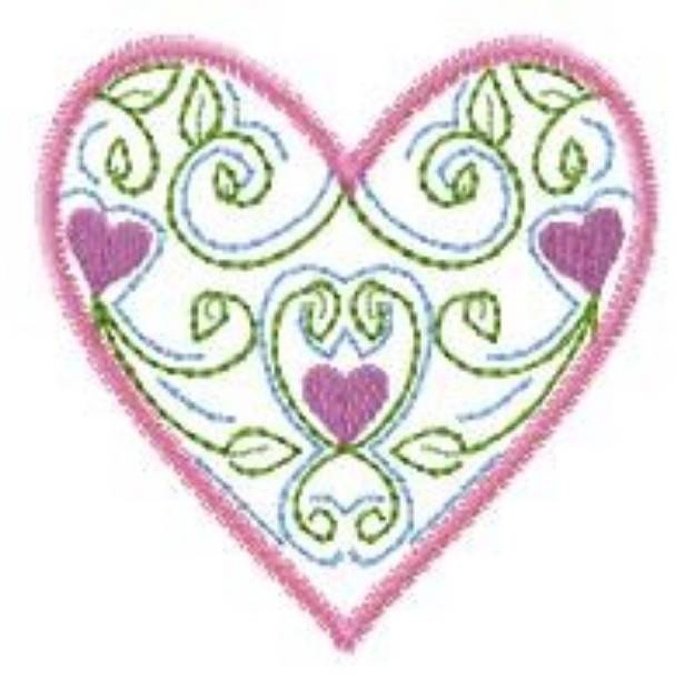 Picture of Vine Heart Machine Embroidery Design