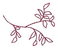 Leafy Branch Machine Embroidery Design