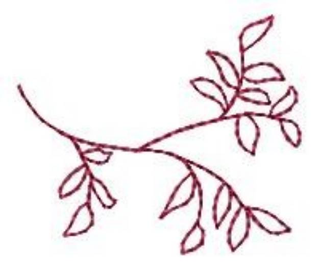 Picture of Leafy Branch Machine Embroidery Design