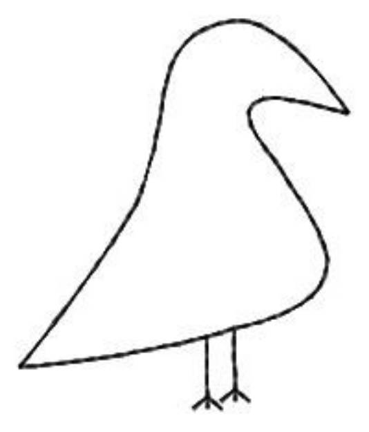 Picture of Outline Crow Machine Embroidery Design