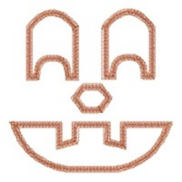 Picture of Pumpkin Face Machine Embroidery Design