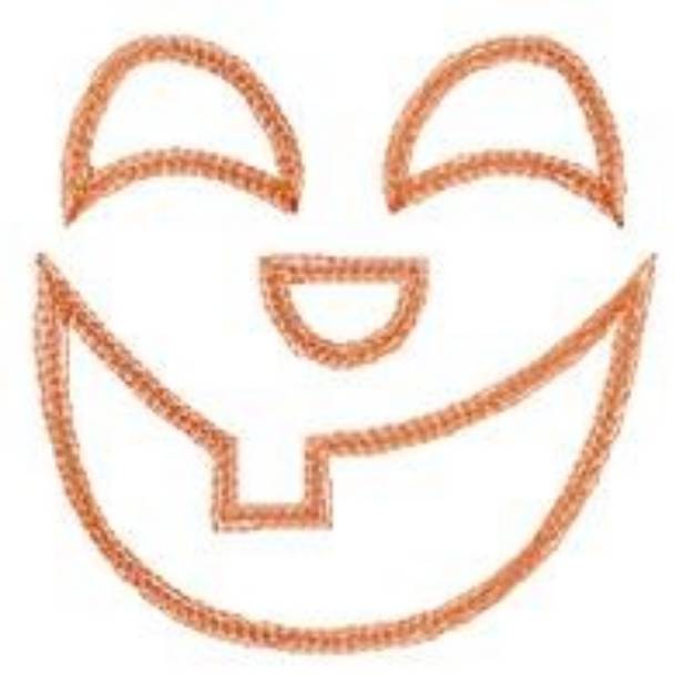Picture of Pumpkin Smile Machine Embroidery Design