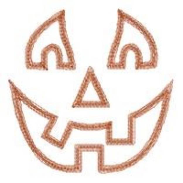 Picture of Smiley Pumpkin Machine Embroidery Design
