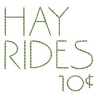 Hay Rides Machine Embroidery Design