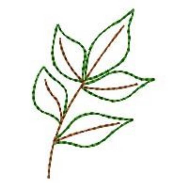 Picture of Branch Outline Machine Embroidery Design