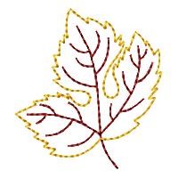 Fall Leaf Machine Embroidery Design