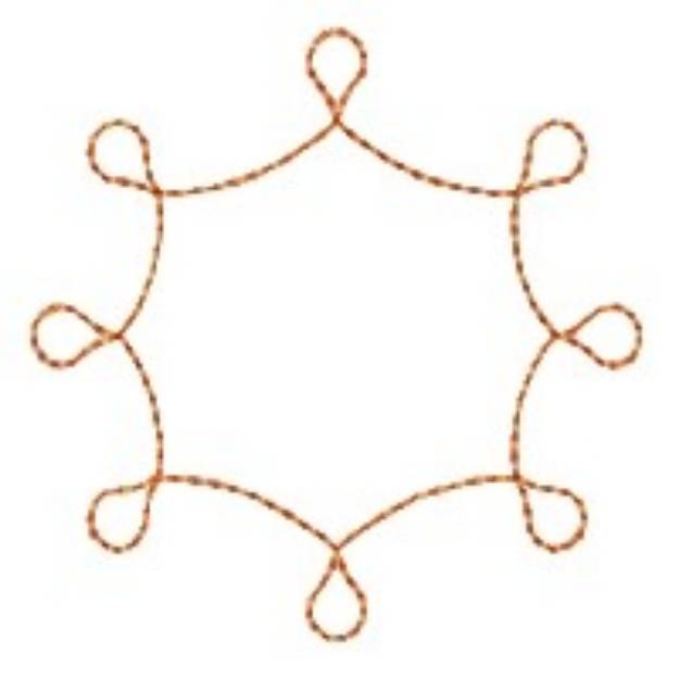 Picture of Curly Frame Machine Embroidery Design