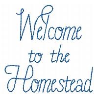 Welcome To Homestead Machine Embroidery Design