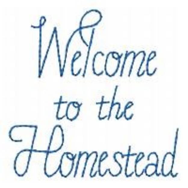 Picture of Welcome To Homestead Machine Embroidery Design