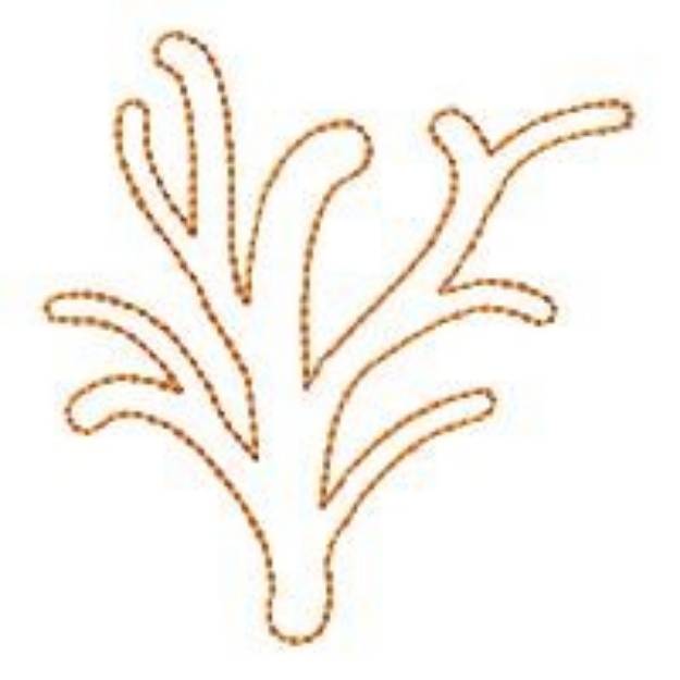 Picture of Ocean Coral Outline Machine Embroidery Design