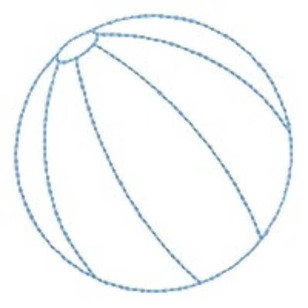 Picture of Beach Ball Outline Machine Embroidery Design