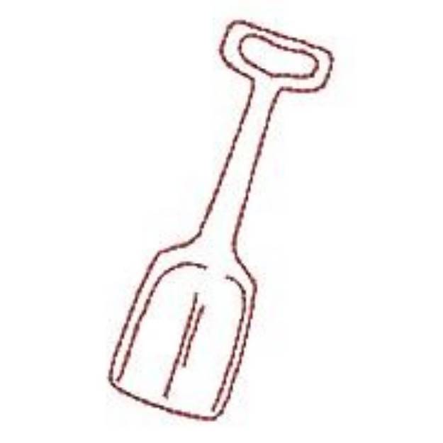 Picture of Sand Shovel Outline Machine Embroidery Design