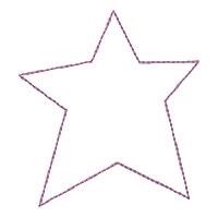 Star Outline Machine Embroidery Design