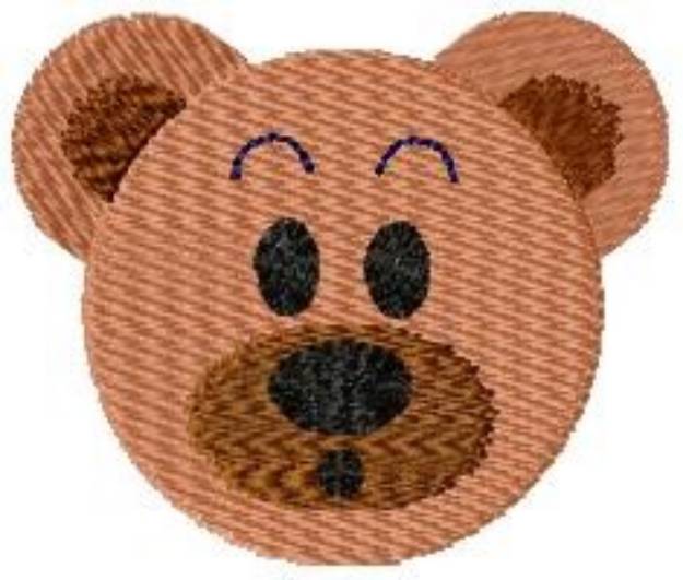 Picture of Surprised Teddy Bear Face Machine Embroidery Design