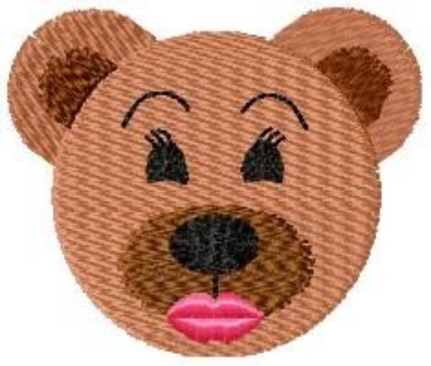 Picture of Lipstick Teddy Bear Machine Embroidery Design