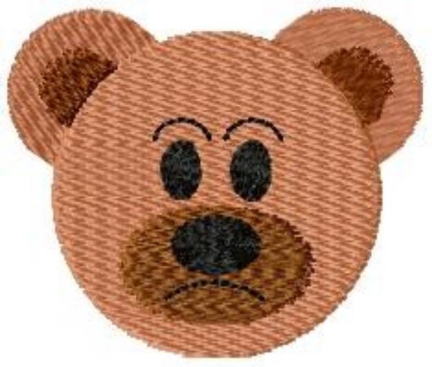 Picture of Sad Teddy Bear Face Machine Embroidery Design