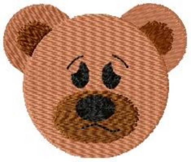 Picture of Pitiful Teddy Bear Face Machine Embroidery Design