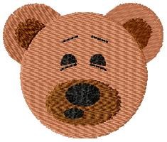 Teddy Bear Face Machine Embroidery Design