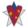 Picture of Patriotic Heart & Stars Machine Embroidery Design