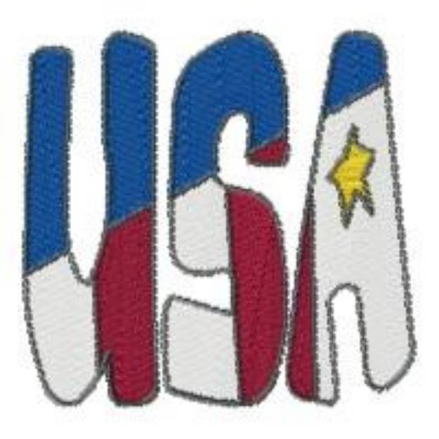 Picture of Patriotic USA Machine Embroidery Design