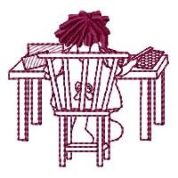Picture of Redwork Annie & Homework Machine Embroidery Design