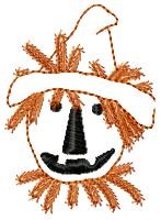 Fall Scarecrow Outline Machine Embroidery Design
