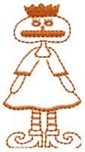 Picture of Halloween Pumpkin Witch Outline Machine Embroidery Design