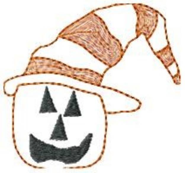 Picture of Halloween Jack-O-Lantern Outline Machine Embroidery Design