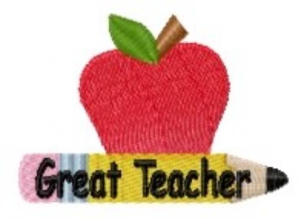 Picture of Great Teacher Machine Embroidery Design