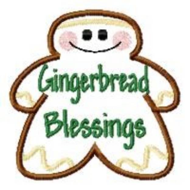 Picture of Gingerbread Blessings Applique Machine Embroidery Design