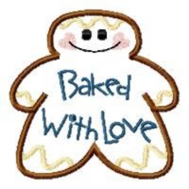 Picture of Baked With Love Applique Machine Embroidery Design