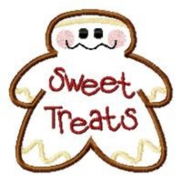Picture of Sweet Treats Gingerbread Applique Machine Embroidery Design