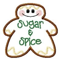 Sugar & Spice Gingerbread Applique Machine Embroidery Design