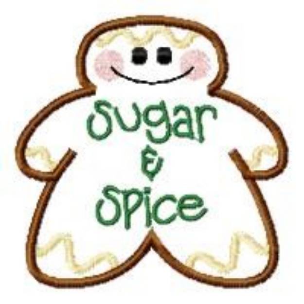 Picture of Sugar & Spice Gingerbread Applique Machine Embroidery Design