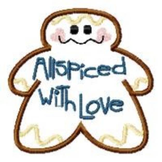 Picture of Allspiced With Love Applique Machine Embroidery Design