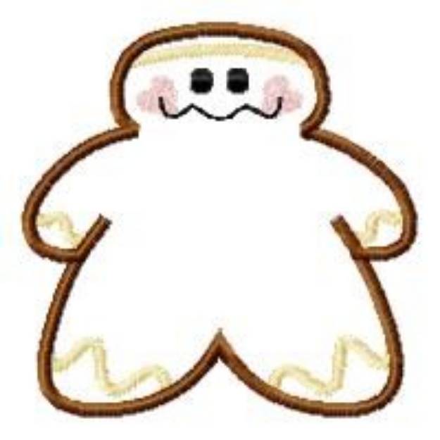 Picture of Silly Gingerbread Man Applique Machine Embroidery Design