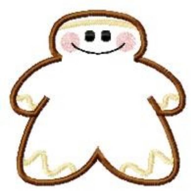 Picture of Happy Gingerbread Applique Machine Embroidery Design