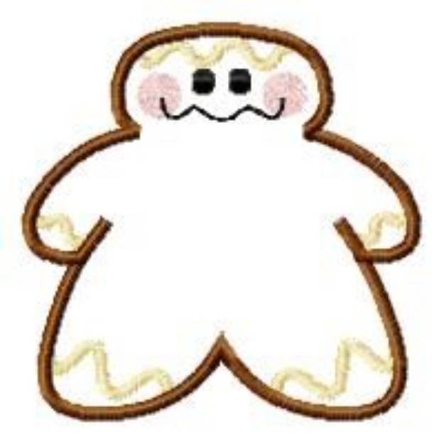 Picture of Christmas Gingerbread Applique Machine Embroidery Design