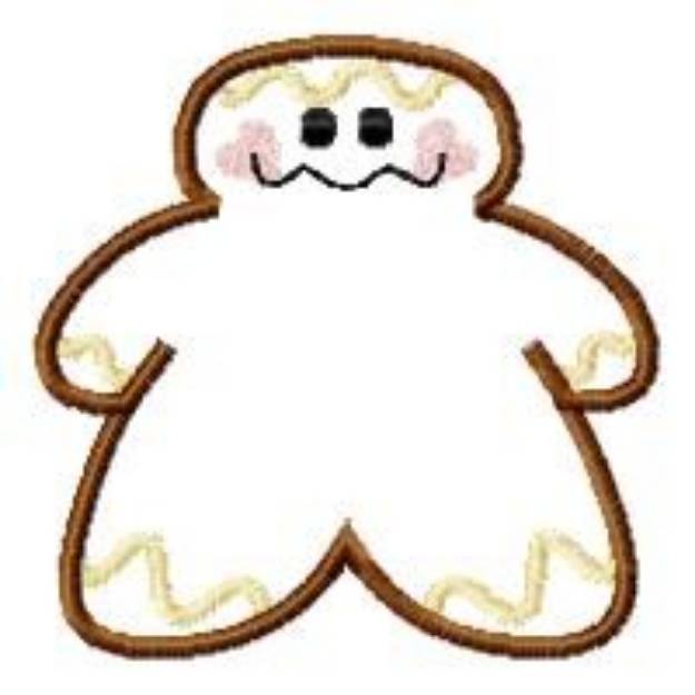Picture of Holiday Gingerbread Applique Machine Embroidery Design