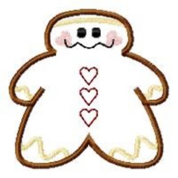 Picture of Loving Gingerbread Applique Machine Embroidery Design
